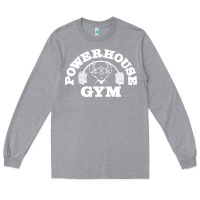 Heather Grey POWERHOUSE GYM POPULAR Long Sleeve Tee - linhVisuals