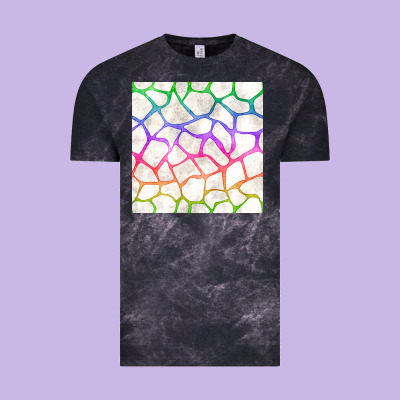 Watercolor Rainbow Giraffe Seamless Pattern Vintage Tee Designed By Bundleandbundleshop