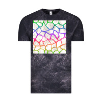 Cloud Black Watercolor Rainbow Giraffe Seamless Pattern Vintage Tee - BundleAndBundleShop