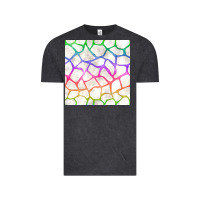 Vintage Black Watercolor Rainbow Giraffe Seamless Pattern Vintage Tee - BundleAndBundleShop