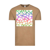 Vintage Coffee Watercolor Rainbow Giraffe Seamless Pattern Vintage Tee - BundleAndBundleShop