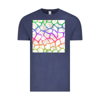 Vintage Denim Watercolor Rainbow Giraffe Seamless Pattern Vintage Tee - BundleAndBundleShop