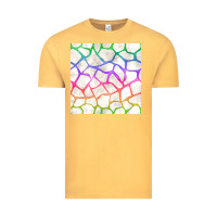Vintage Mustard Watercolor Rainbow Giraffe Seamless Pattern Vintage Tee - BundleAndBundleShop