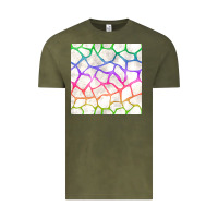 Vintage Olive Watercolor Rainbow Giraffe Seamless Pattern Vintage Tee - BundleAndBundleShop