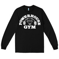 Black POWERHOUSE GYM POPULAR Long Sleeve Tee - linhVisuals
