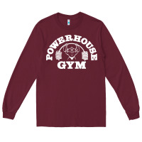 Burgundy POWERHOUSE GYM POPULAR Long Sleeve Tee - linhVisuals