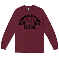 Burgundy POWERHOUSE GYM Long Sleeve Tee - linhVisuals