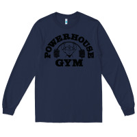 Navy POWERHOUSE GYM Long Sleeve Tee - linhVisuals