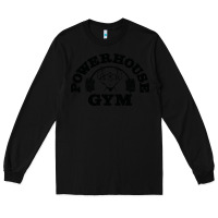 Black POWERHOUSE GYM Long Sleeve Tee - linhVisuals