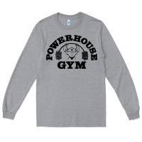 Heather Grey POWERHOUSE GYM Long Sleeve Tee - linhVisuals