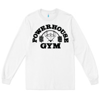 White POWERHOUSE GYM Long Sleeve Tee - linhVisuals