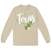 Mushroom texas state map pride cactus vintage texas sweatshirt Long Sleeve Tee - linhVisuals