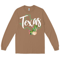 Toasted Coconut texas state map pride cactus vintage texas sweatshirt Long Sleeve Tee - linhVisuals