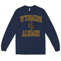 Navy wyoming cowboys apparel alumni classic arch long sleeve t shirt Long Sleeve Tee - linhVisuals