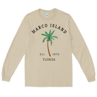 Mushroom womens marco island florida colorful palm tree retro novelty art v nec Long Sleeve Tee - linhVisuals