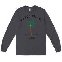 Smoke womens marco island florida colorful palm tree retro novelty art v nec Long Sleeve Tee - linhVisuals