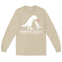 Mushroom womens mommysaurus mom and baby dinosaur v neck t shirt Long Sleeve Tee - linhVisuals