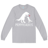 Moon Dust womens mommysaurus mom and baby dinosaur v neck t shirt Long Sleeve Tee - linhVisuals