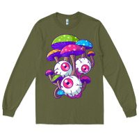 Psychedelic Mushroom Hippie Magic Fungus Shrooms Trance Rave T Shirt Long Sleeve Tee | Teevron