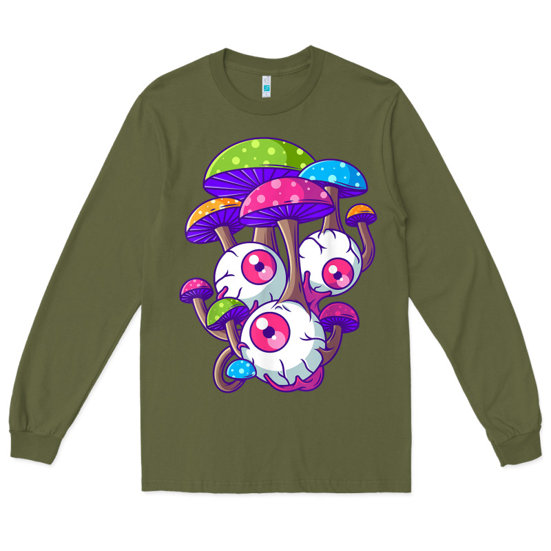 Psychedelic Mushroom Hippie Magic Fungus Shrooms Trance Rave T Shirt Long Sleeve Tee by linhVisuals | Teevron