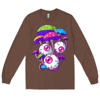 Chestnut psychedelic mushroom hippie magic fungus shrooms trance rave t shirt Long Sleeve Tee - linhVisuals