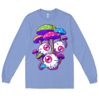 Colony Blue psychedelic mushroom hippie magic fungus shrooms trance rave t shirt Long Sleeve Tee - linhVisuals