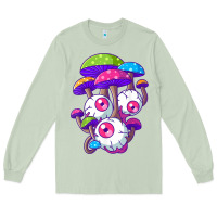 Matcha psychedelic mushroom hippie magic fungus shrooms trance rave t shirt Long Sleeve Tee - linhVisuals