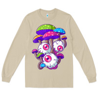 Mushroom psychedelic mushroom hippie magic fungus shrooms trance rave t shirt Long Sleeve Tee - linhVisuals
