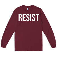 Burgundy resist mens Long Sleeve Tee - linhVisuals