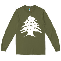 Army Green retro lebanon cedar lebanese Long Sleeve Tee - linhVisuals