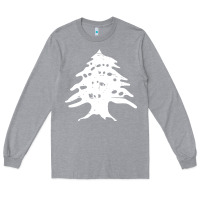 Heather Grey retro lebanon cedar lebanese Long Sleeve Tee - linhVisuals
