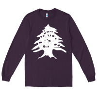 Plum retro lebanon cedar lebanese Long Sleeve Tee - linhVisuals