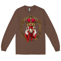 Chestnut chicken chick king chicken wearing crown queen chicken animal 228 roos Long Sleeve Tee - linhVisuals