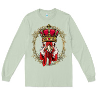 Matcha chicken chick king chicken wearing crown queen chicken animal 228 roos Long Sleeve Tee - linhVisuals