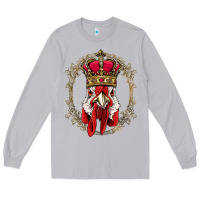 Moon Dust chicken chick king chicken wearing crown queen chicken animal 228 roos Long Sleeve Tee - linhVisuals