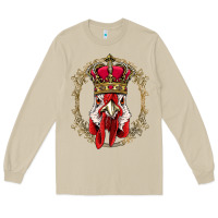 Mushroom chicken chick king chicken wearing crown queen chicken animal 228 roos Long Sleeve Tee - linhVisuals