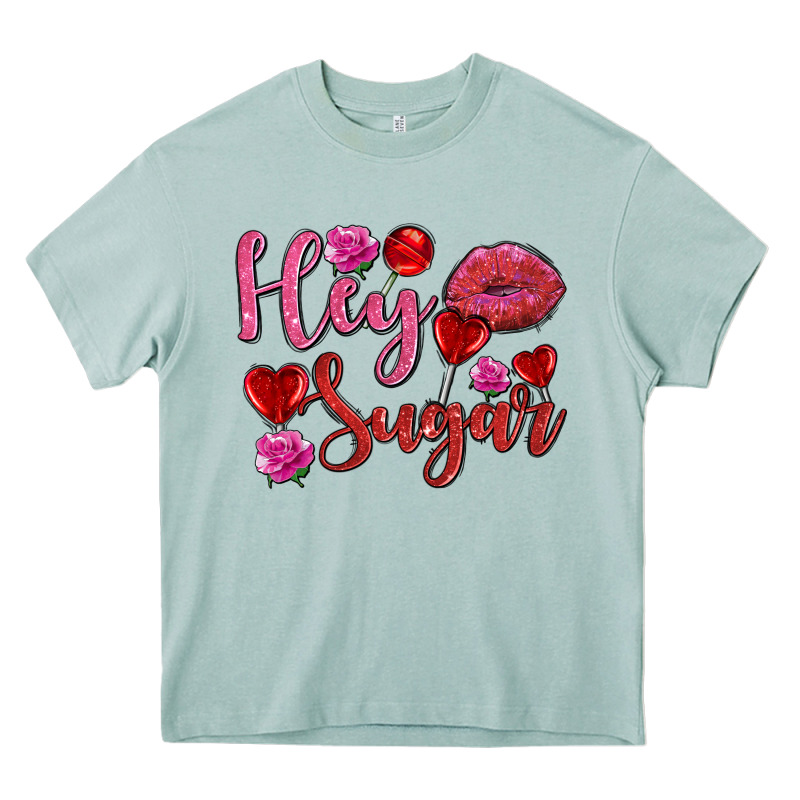 Hey Sugar With Lips And Candies Olivia Heavy Core Tee by OliviaCreatesArt | Teevron
