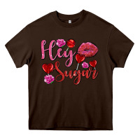 Chocolate Brown hey sugar with lips and candies olivia Heavy Core Tee - OliviaCreatesArt