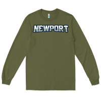 Army Green Newport School Long Sleeve Tee - linhVisuals