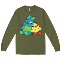 Army Green bunny and ducky Long Sleeve Tee - linhVisuals
