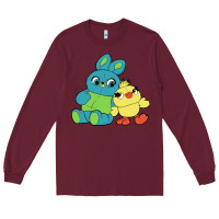 Burgundy bunny and ducky Long Sleeve Tee - linhVisuals