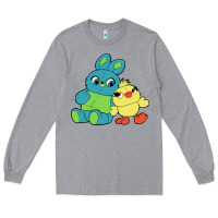 Heather Grey bunny and ducky Long Sleeve Tee - linhVisuals