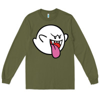 Army Green boo Long Sleeve Tee - linhVisuals