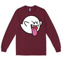 Burgundy boo Long Sleeve Tee - linhVisuals