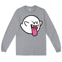Heather Grey boo Long Sleeve Tee - linhVisuals