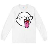 White boo Long Sleeve Tee - linhVisuals