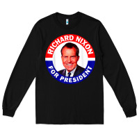 Black richard nixon president usa vote election campaign t shirt Long Sleeve Tee - linhVisuals