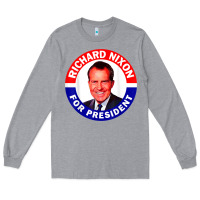 Heather Grey richard nixon president usa vote election campaign t shirt Long Sleeve Tee - linhVisuals