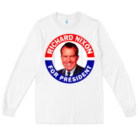 White richard nixon president usa vote election campaign t shirt Long Sleeve Tee - linhVisuals