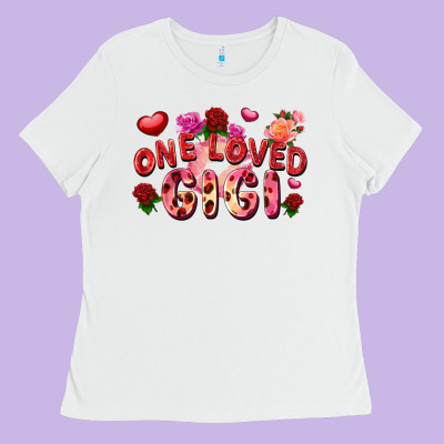 One Loved Gigi Ladies Tee Designed By Fadigitalartstudio